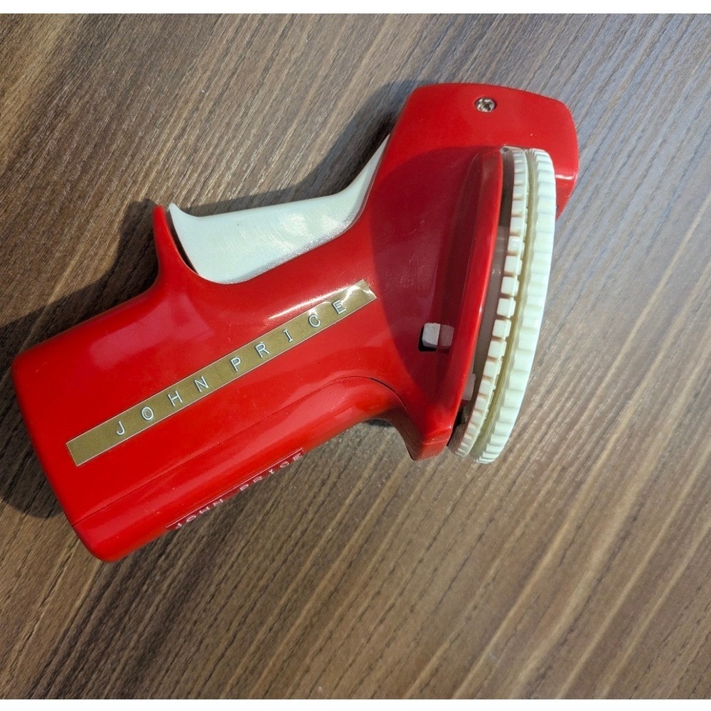 Astro Embossing Label Maker Vintage Red Handheld 1/4 Inch Tape Manual Tool